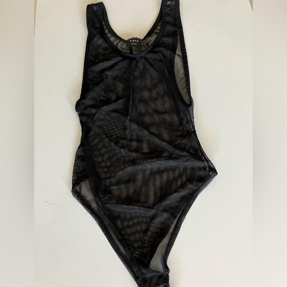 Black sheer bodysuit